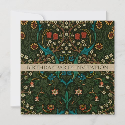 WILLIAM MORRIS BIRTHDAY PARTY INVITATION