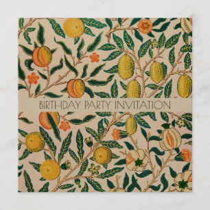 WILLIAM MORRIS BIRTHDAY PARTY INVITATION