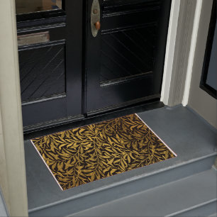 William Morris Black And Gold Willow Bough Doormat