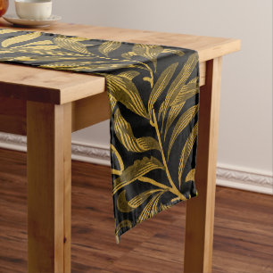 William Morris Black And Gold Willow Bough Short Short Table Runner