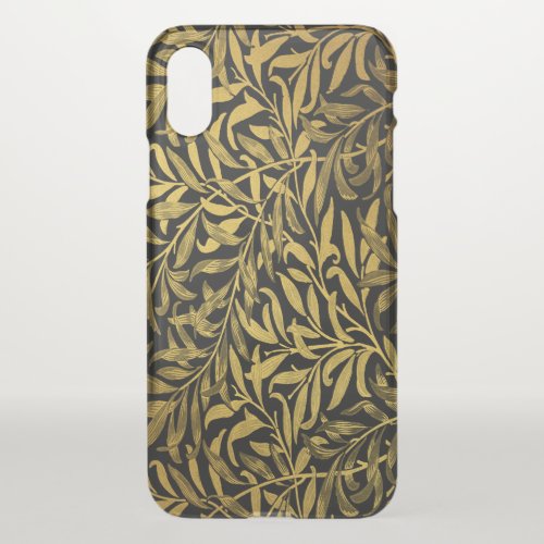William Morris Black And Gold  Willow Bough iPhone X Case