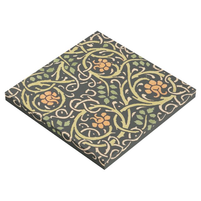 William Morris Black Floral Art Print Design (3/4)