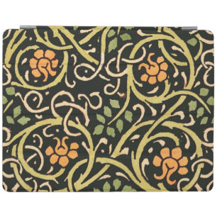 William Morris Black Floral Art Print Design iPad Smart Cover