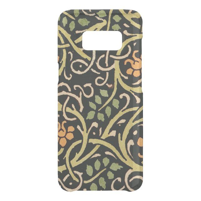 William Morris Black Floral Art Print Design Uncommon Samsung Galaxy Case (Back)