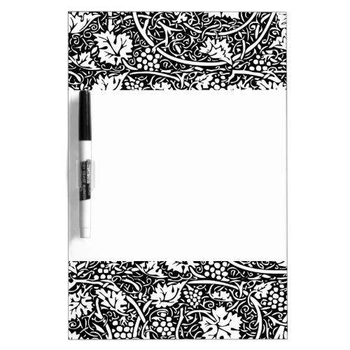 William Morris Black White Grape Dry Erase Board