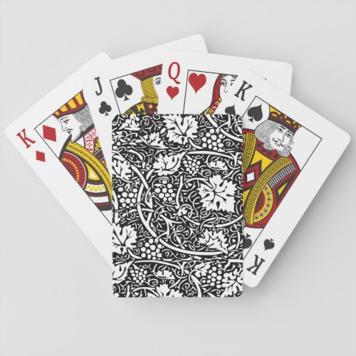 William Morris Black White Grape Playing Cards