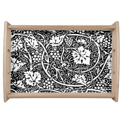 William Morris Black White Grape Serving Tray