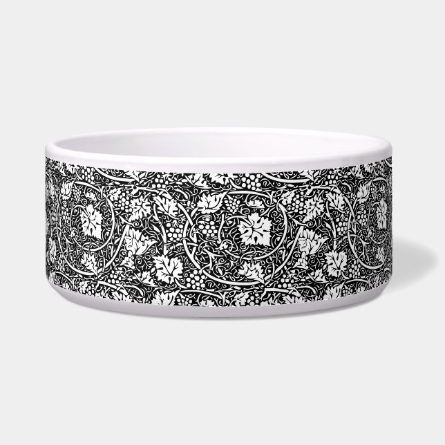 William Morris Black White Grape Vine Pattern Bowl (Front)