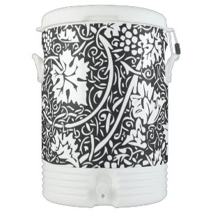 William Morris Black White Grape Vine Pattern Cooler