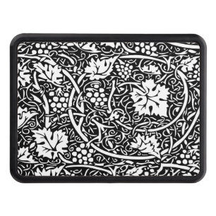 William Morris Black White Grape Vine Pattern Hitch Cover