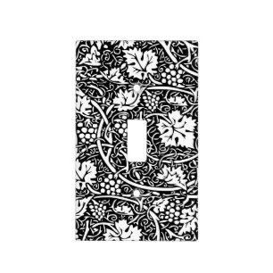 William Morris Black White Grape Vine Pattern Light Switch Cover