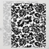 William Morris Black White Venetian Floral Pattern (Front/Back)
