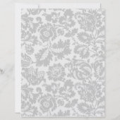 William Morris Black White Venetian Floral Pattern (Back)