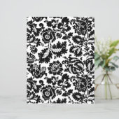 William Morris Black White Venetian Floral Pattern (Standing Front)