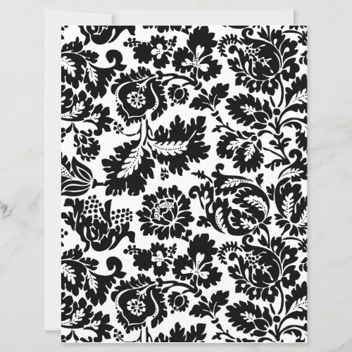 William Morris Black White Venetian Floral Pattern