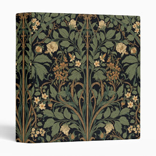 William Morris Blackthorn Floral Art Nouveau 3 Ring Binder