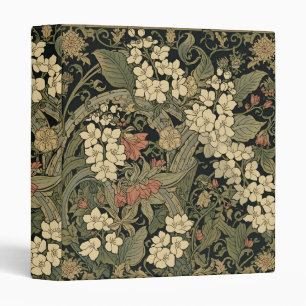 William Morris Blackthorn Floral Art Nouveau 3 Ring Binder