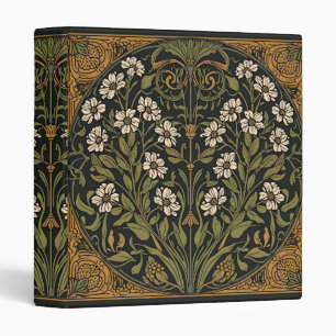 William Morris Blackthorn Floral Art Nouveau 3 Ring Binder