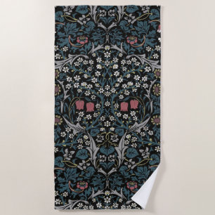 William Morris Blackthorn Floral Art Nouveau Beach Towel