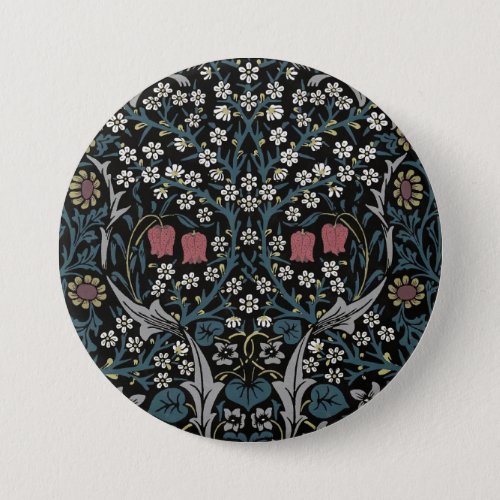 William Morris Blackthorn Floral Art Nouveau Button