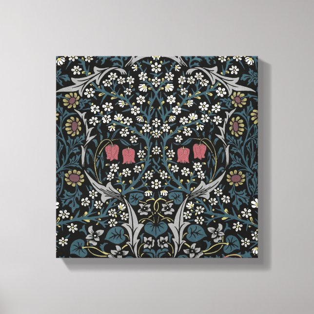 William Morris Blackthorn Floral Art Nouveau Canvas Print (Front)