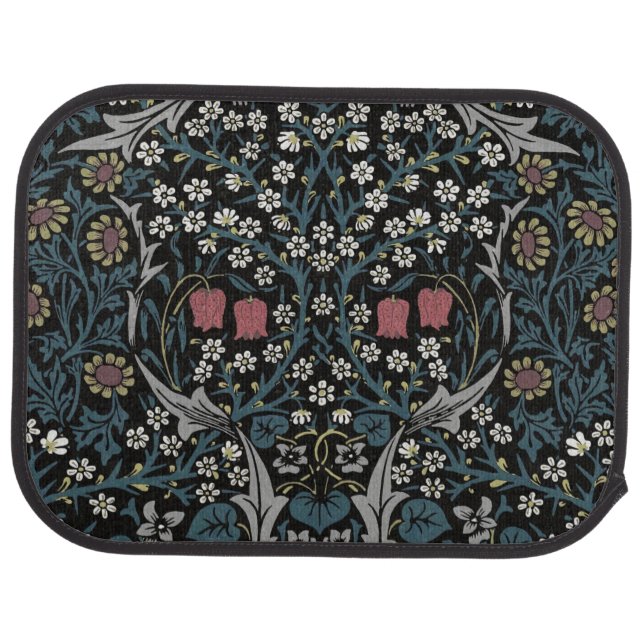 William Morris Blackthorn Floral Art Nouveau Car Floor Mat (Rear)