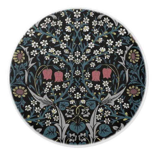 William Morris Blackthorn Floral Art Nouveau Ceramic Knob