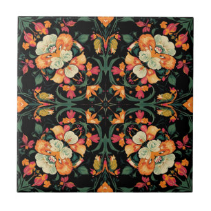 William Morris Blackthorn Floral Art Nouveau Ceramic Tile
