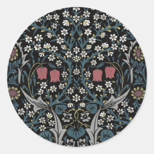 William Morris Blackthorn Floral Art Nouveau Classic Round Sticker