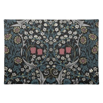 William Morris Blackthorn Floral Art Nouveau Cloth Placemat by artfoxx at Zazzle