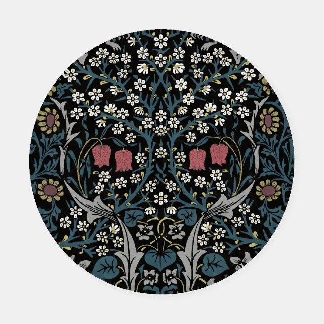 William Morris Blackthorn Floral Art Nouveau Coaster Set (Single)