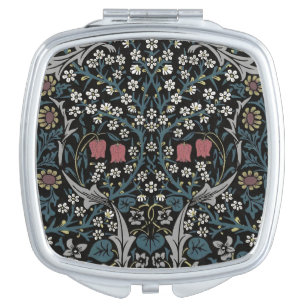 William Morris Blackthorn Floral Art Nouveau Compact Mirror