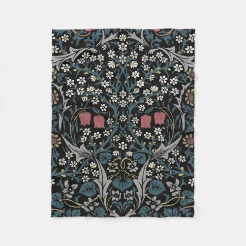 William Morris Blackthorn Floral Art Nouveau Fleece Blanket
