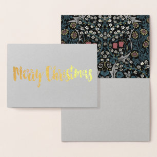 William Morris Blackthorn Floral Art Nouveau Foil Card
