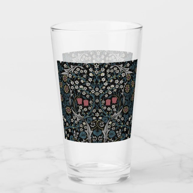 William Morris Blackthorn Floral Art Nouveau Glass (Front)
