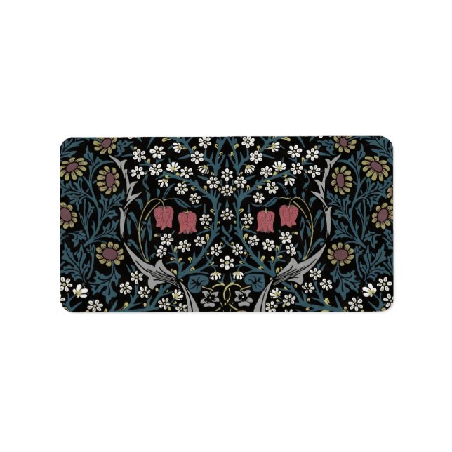 William Morris Blackthorn Floral Art Nouveau Label (Front)