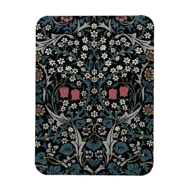 William Morris Blackthorn Floral Art Nouveau Magnet (Vertical)
