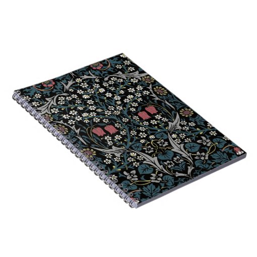 William Morris Blackthorn Floral Art Nouveau Notebook Zazzle
