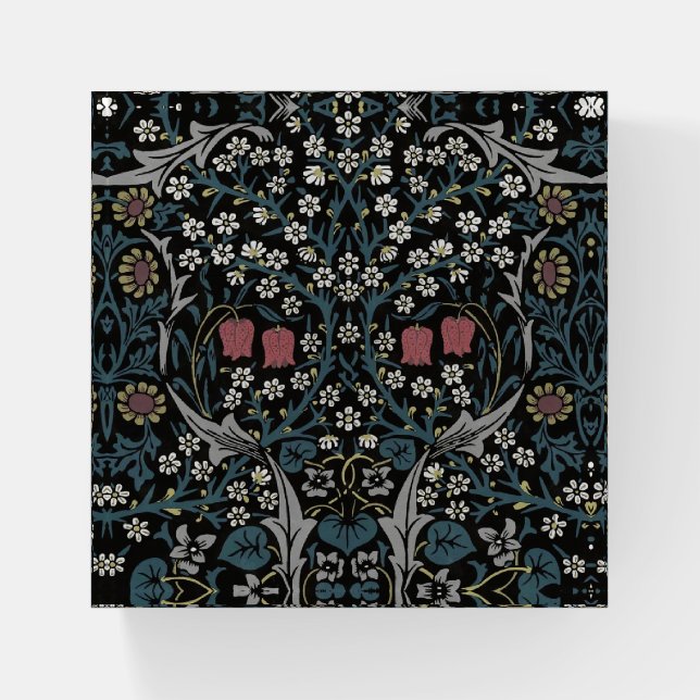 William Morris Blackthorn Floral Art Nouveau Paperweight (Front)