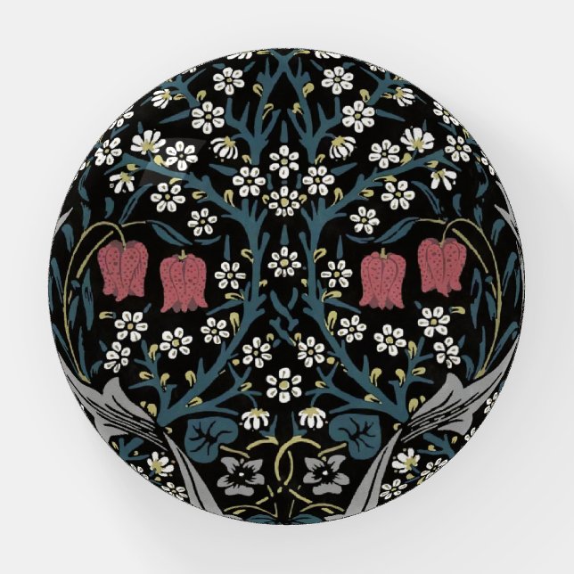 William Morris Blackthorn Floral Art Nouveau Paperweight (Front)
