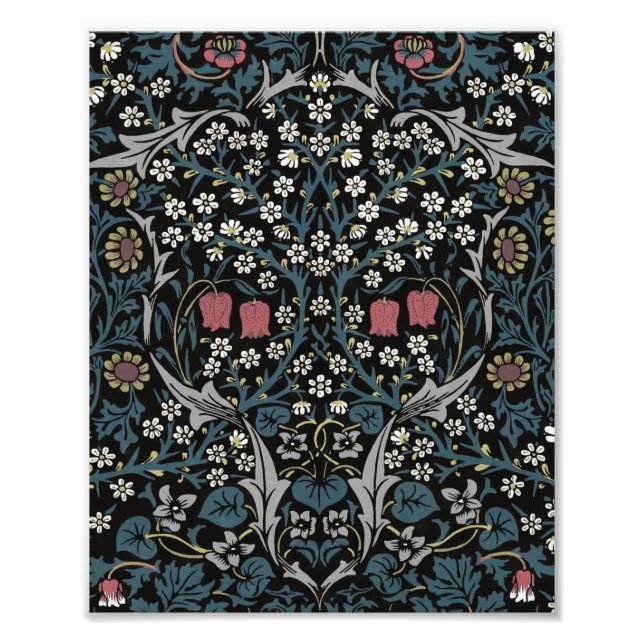 William Morris Blackthorn Floral Art Nouveau Photo Print (Front)