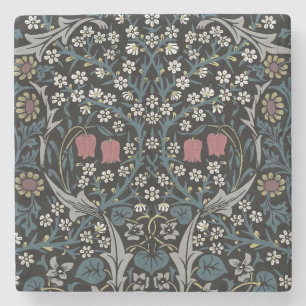 William Morris Blackthorn Floral Art Nouveau Stone Coaster