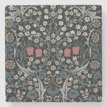 William Morris Blackthorn Floral Art Nouveau Stone Coaster by artfoxx at Zazzle