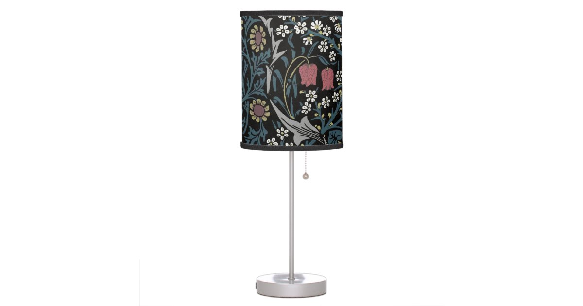 William Morris Blackthorn Floral Art Nouveau Table Lamp | Zazzle