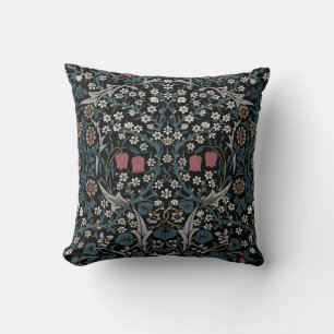 William Morris Blackthorn Floral Art Nouveau Throw Pillow