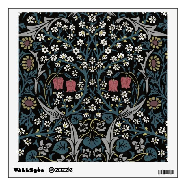 William Morris Blackthorn Floral Art Nouveau Wall Decal (Front)