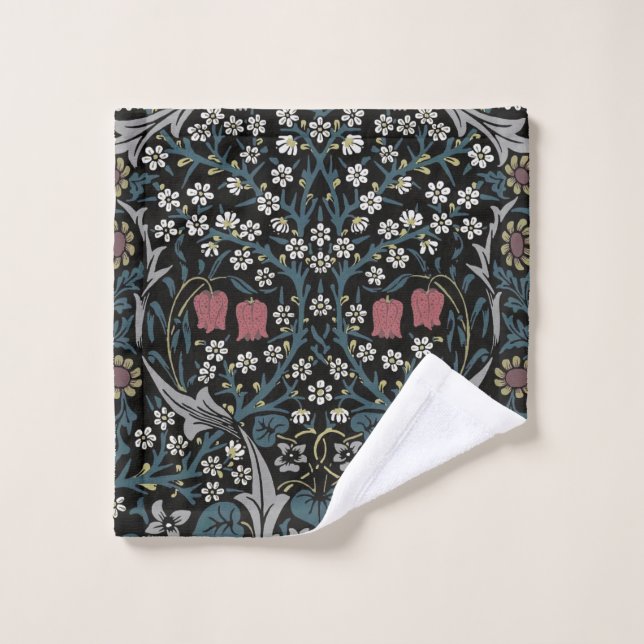 William Morris Blackthorn Floral Art Nouveau Wash Cloth (Wash Cloth)