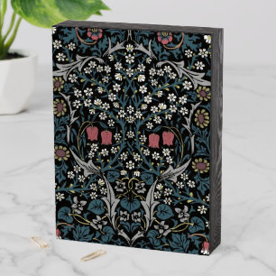 William Morris Blackthorn Floral Art Nouveau Wooden Box Sign