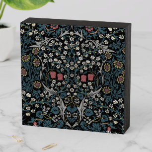 William Morris Blackthorn Floral Art Nouveau Wooden Box Sign