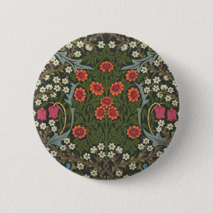 William Morris Blackthorn Garden Flower Classic Button